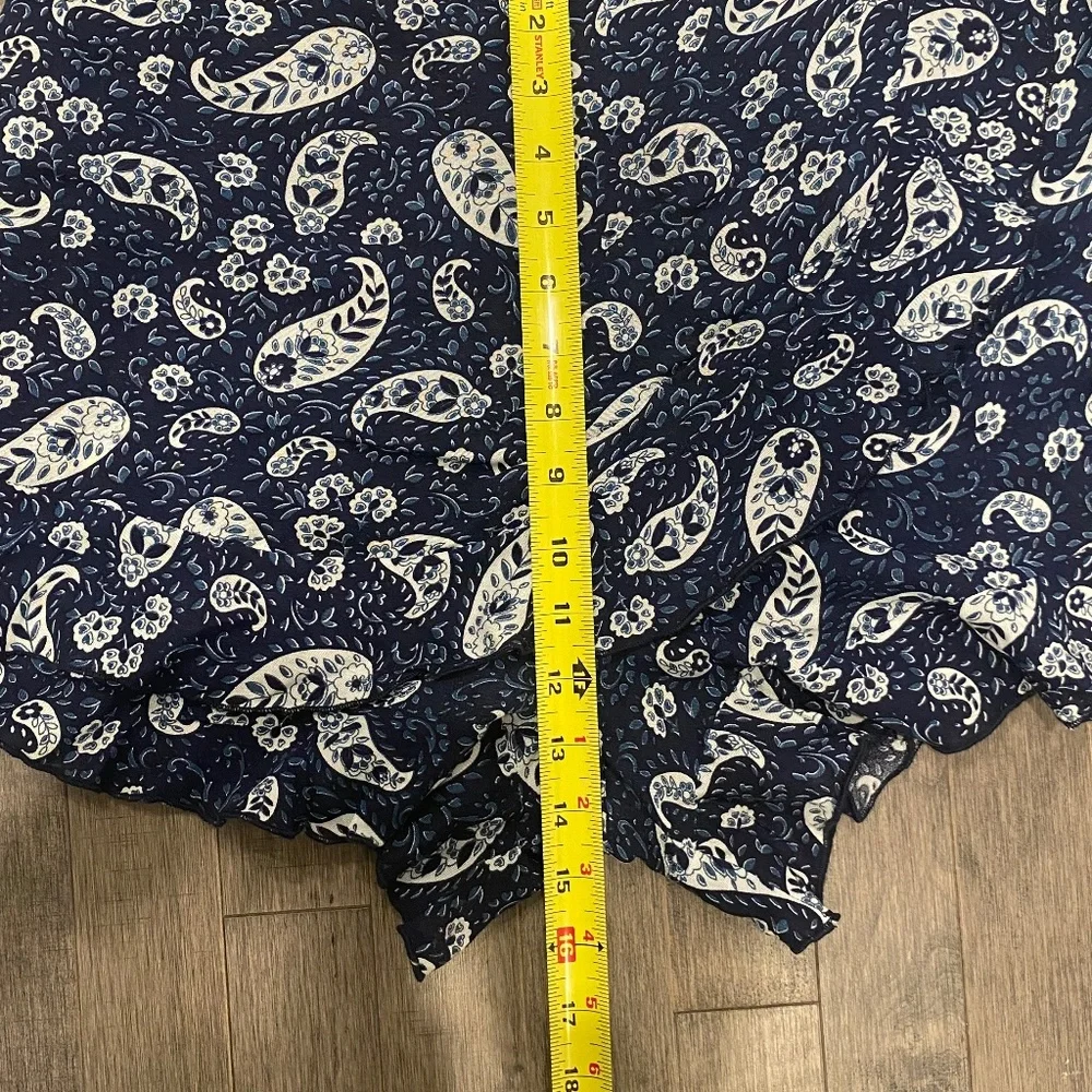 NWT Patrons of Peace Paisley Ruffle Hem Skort